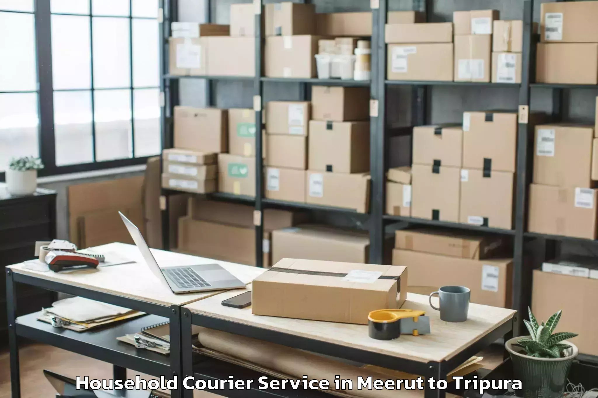 Quality Meerut to Udaipur Tripura Household Courier